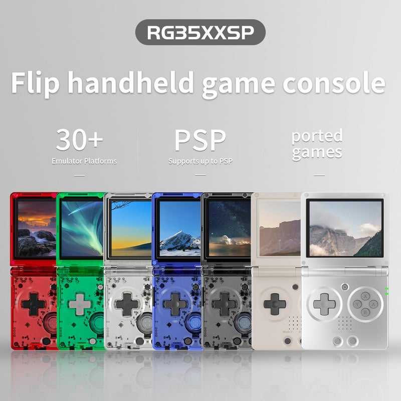Aivuidbs RG35XXSP Flip Portable Retro Handheld Game Console,RG 35XXSP 3.5 Inch IPS Screen Linux System with 64G TF Card Pre-Installed 5532 Games,Clamshell Games Supports 5G WiFi Bluetooth HDMI xxsp - Image 2